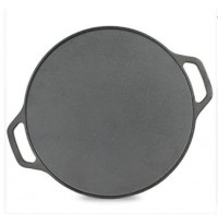 Cast Iron - Flat Dosa Tawa with Double Handle 12 Inches (Pre Seasoned)