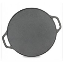 Cast Iron - Flat Dosa Tawa with Double Handle 12 Inches (Pre Seasoned)