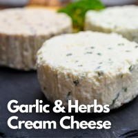 *Fresh Cream Cheese -  Garlic & Herbs -185 gms (by Satva Farm)