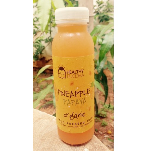 Organic Cold Pressed Juice: Pineapple + Papaya (3 days shelf life)