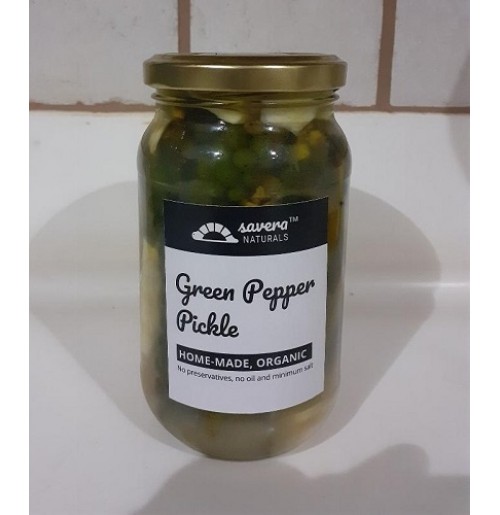 Pickle - Green Pepper & Mango Ginger (400 Gms) (Refrigerate upon receiving) 
