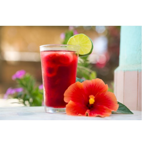 Natural Hibiscus Juice Concentrate (300ml, glass bottle)