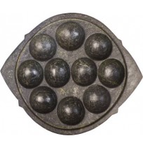Soapstone Cookware - Kuzhi Paniyarakal (10 Holes, Pre Seasoned)