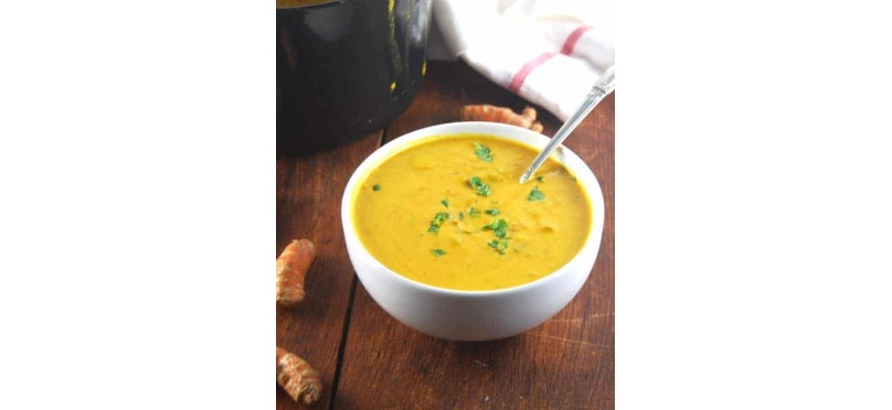 Turmeric Root Curry with Green Peas (Vegan) Recipe
