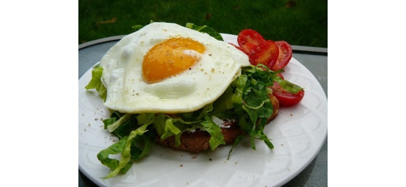 Egg Arugula Open Sandwich Recipe