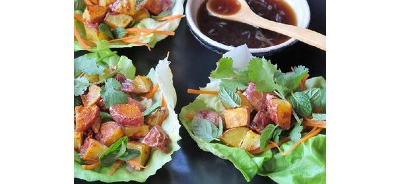 Thai Lettuce Cups with Red Curry Potatoes Recipe
