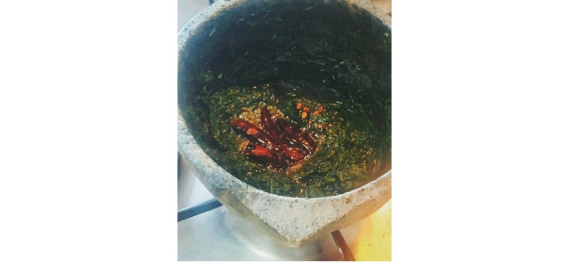 Spinach Masiyal in Soapstone vessel Recipe